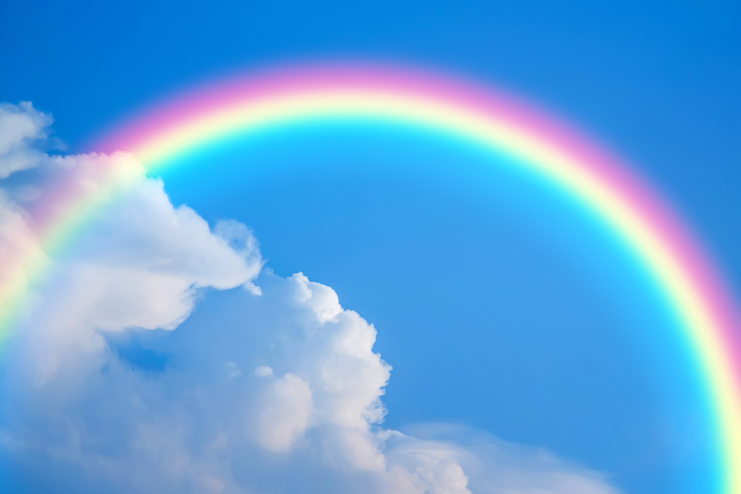 Sky and rainbow background