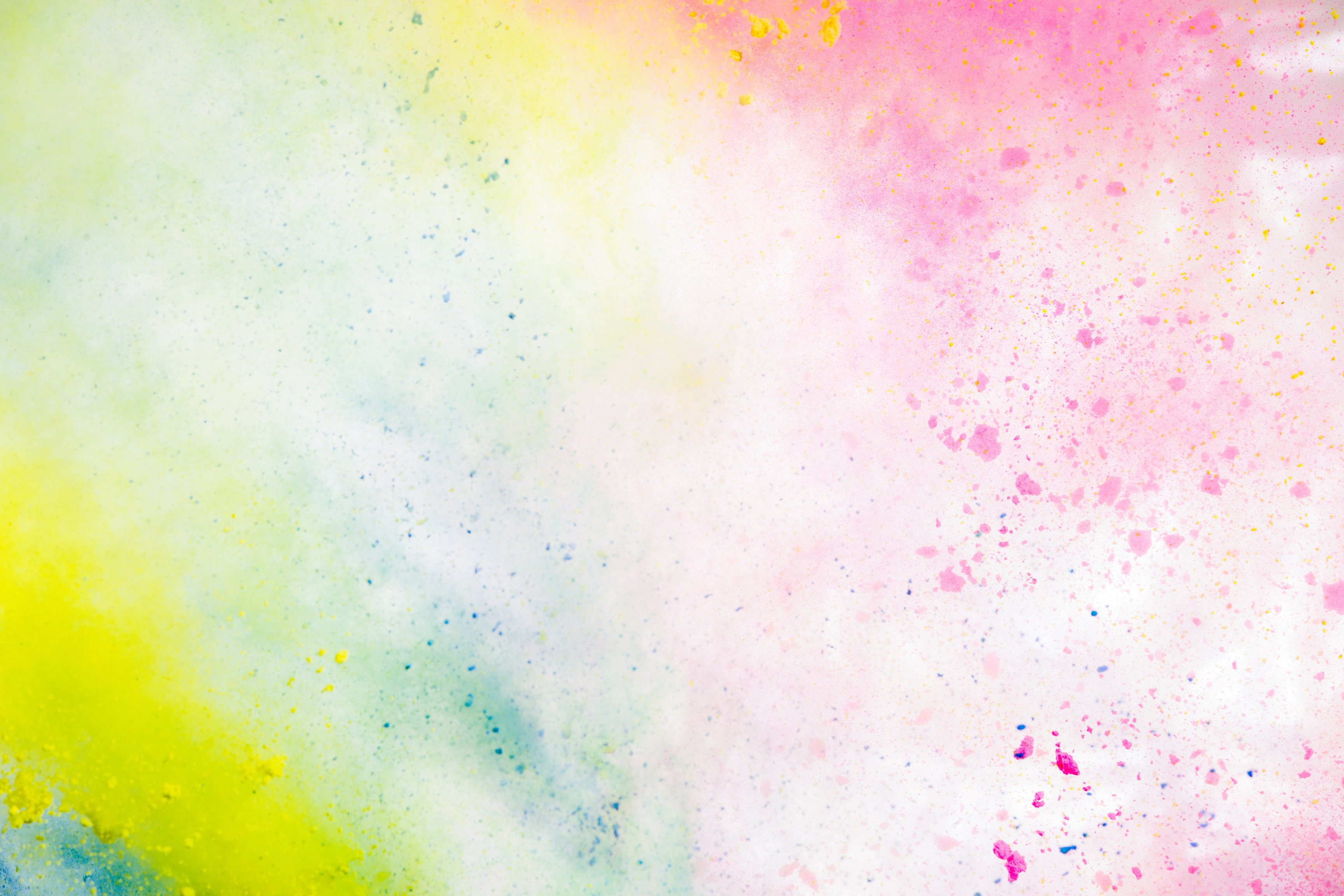 Colorful Gulal Holi Powder on white background